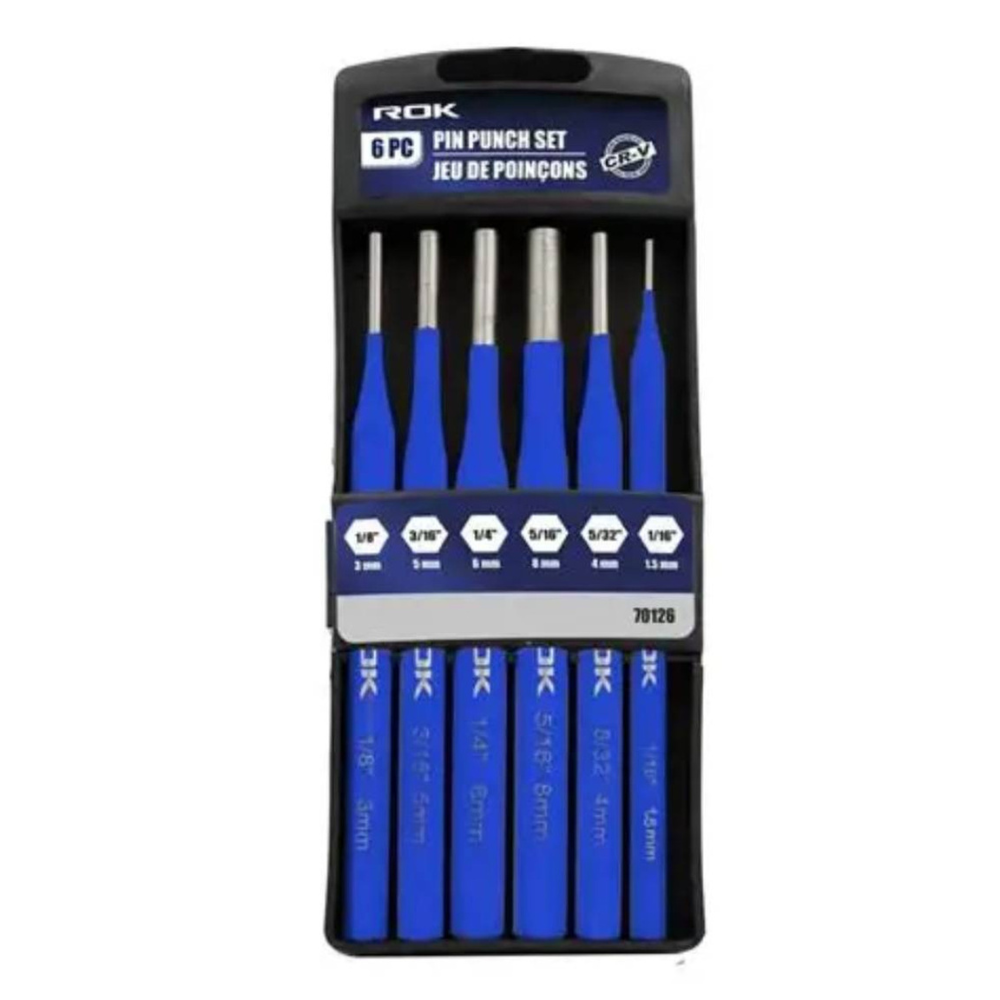 ROK 70126 6pc Pin Punch Set