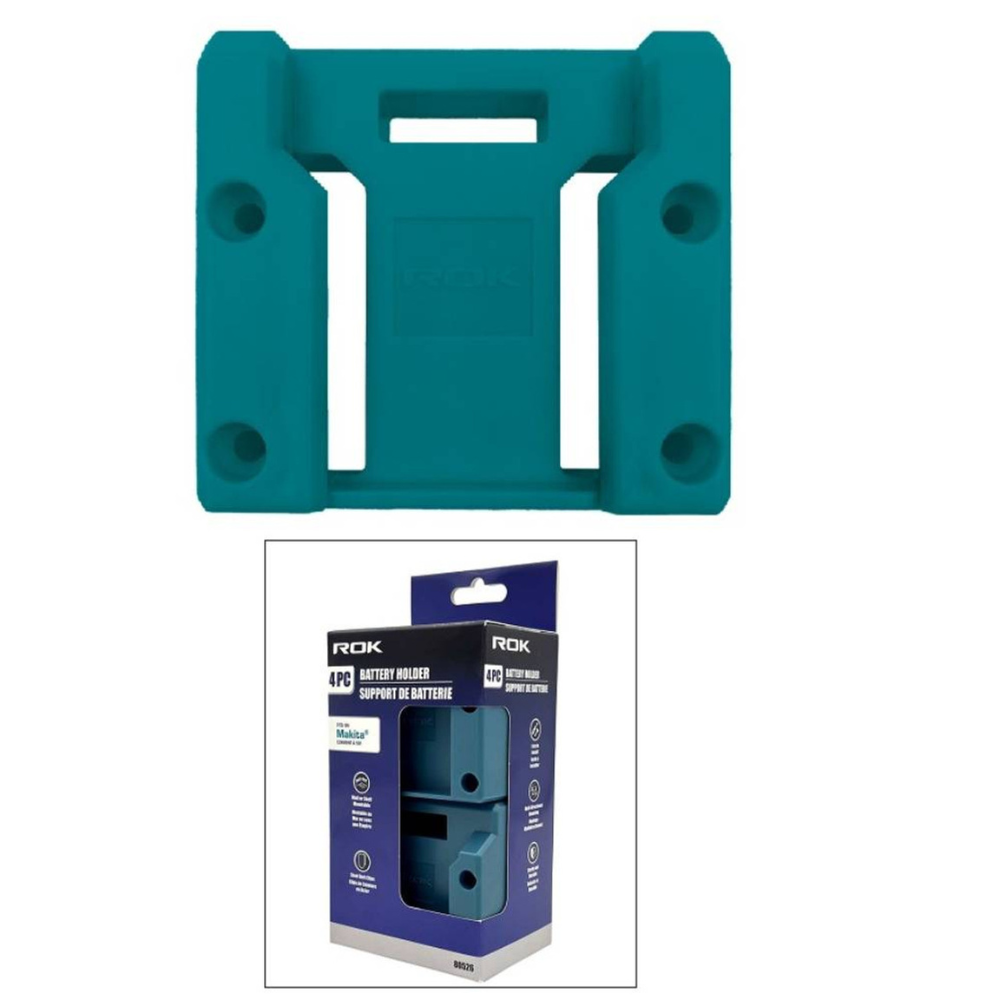 ROK 80526 Mountable Makita 18V Battery Holders - 4pk