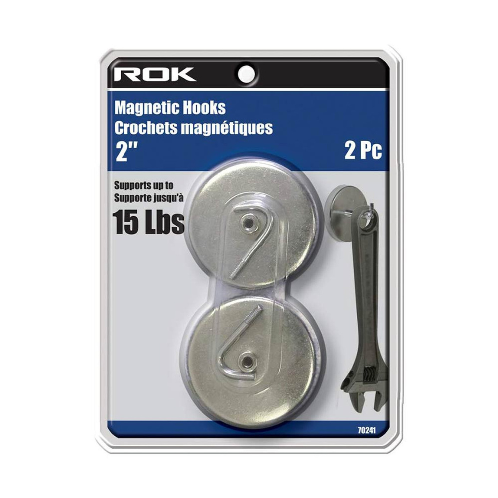 ROK 70241 2in 2pc Magnetic Hooks Set