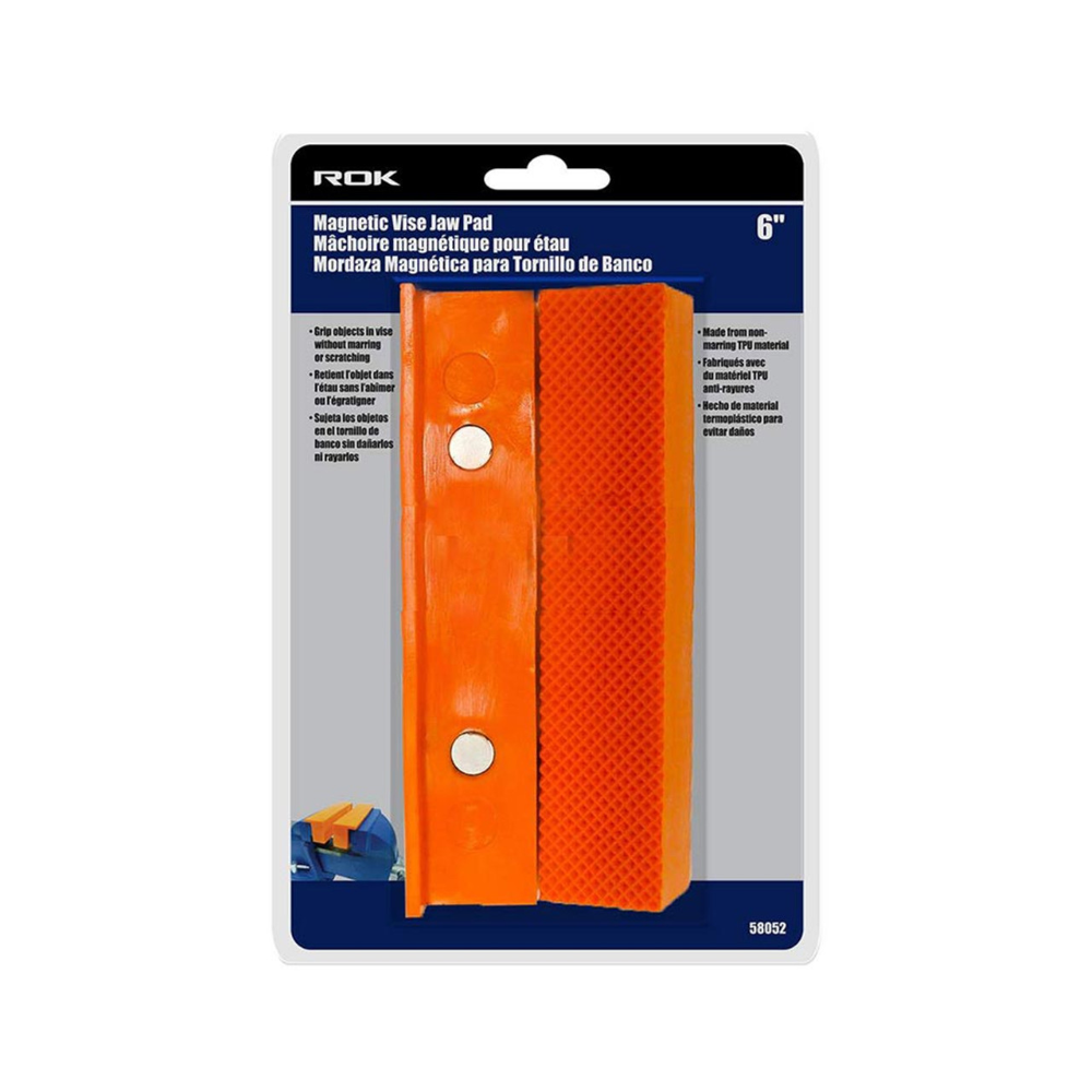 ROK 58052 2pc 6in Magnetic Vise Jaw Pad Set