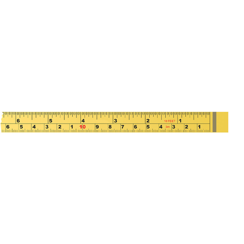 ROK 28396 3/4in x 3m / 10' Right to Left SAE/Metric Self-Adhesive Tape Measure