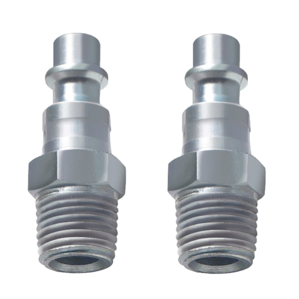 ROK 14912 3/8in M Industrial M-Style Steel Plug - 2pk