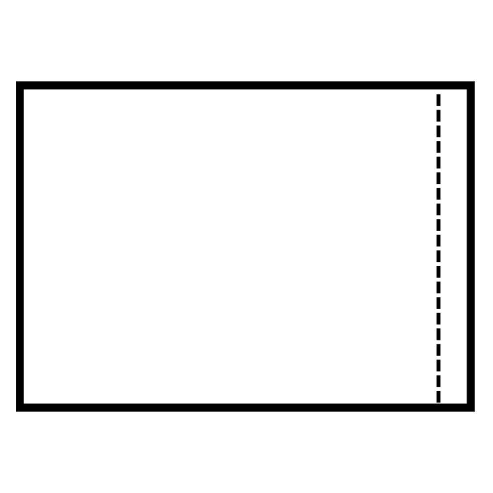 Clear plain side-loading self-adhesive packing list envelope, 4.5in x 5.5in