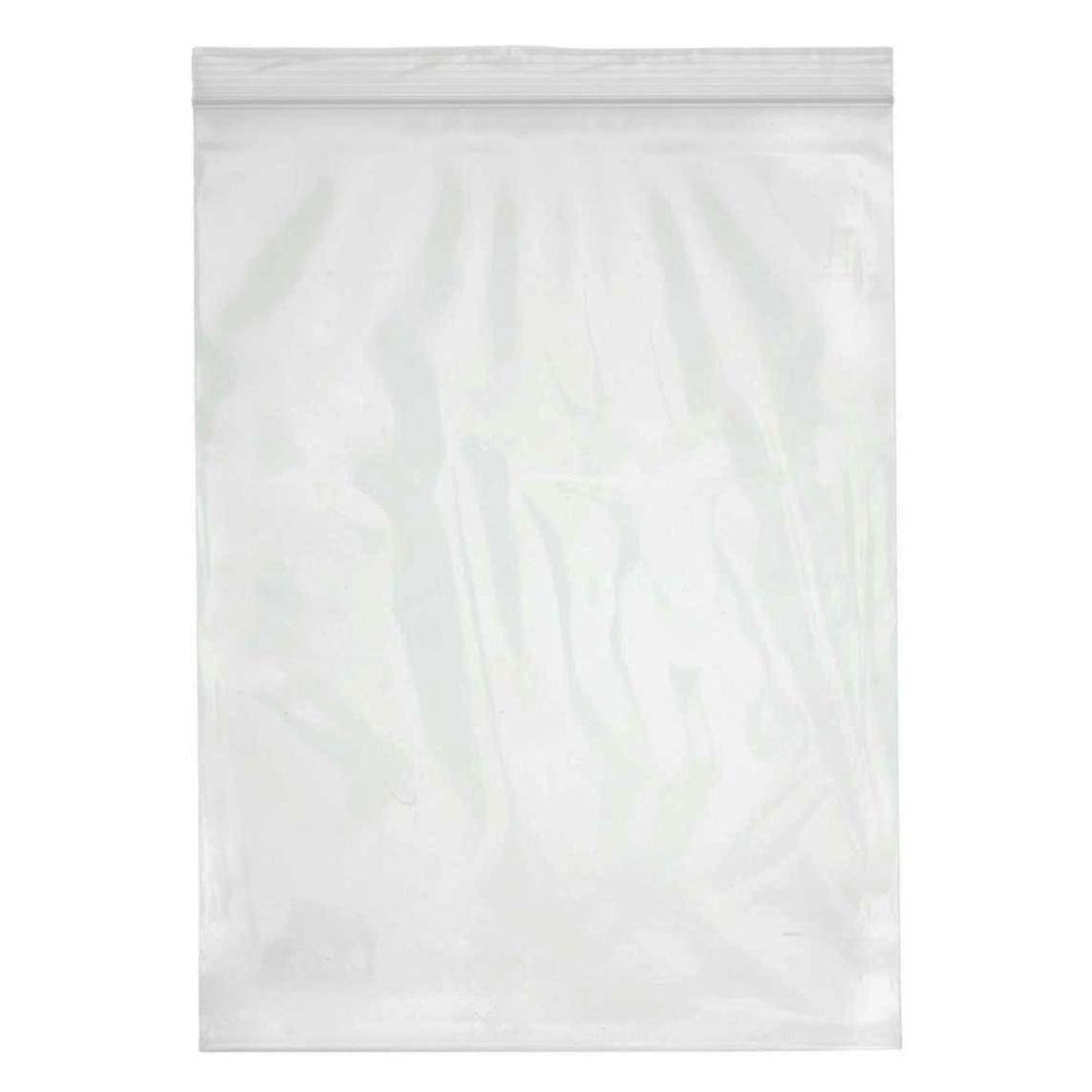A single clear 6x9 inch heavy-duty 4 mil poly reclosable zipper bag with a secure track seal on a clean white background