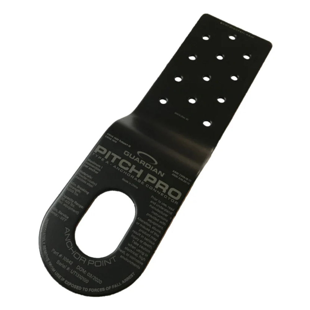 Guardian Pitch Pro Type A Anchorage Connector Black Steel Roof Fall Protection Anchor