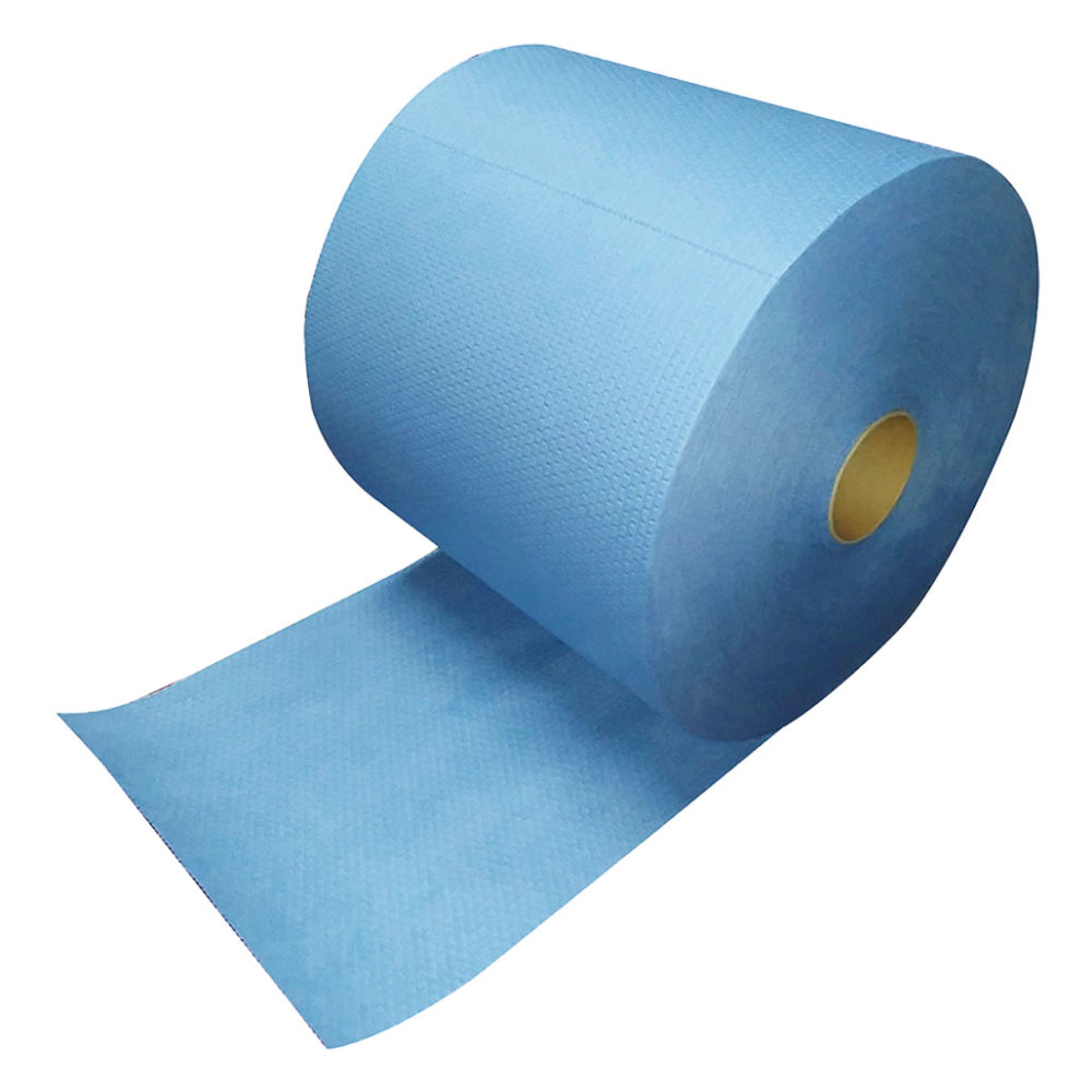 Hydro Xtreme HX80 blue extra heavy duty nonwoven jumbo wiper roll, 475 sheets, 12in x 13in
