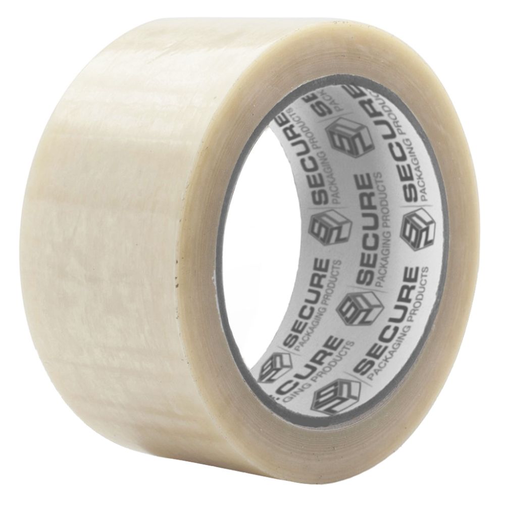 Secure Clear Polypropylene Hot Melt Rubber Resin Packaging Tape SPP25HM Roll 48MM x 100M
