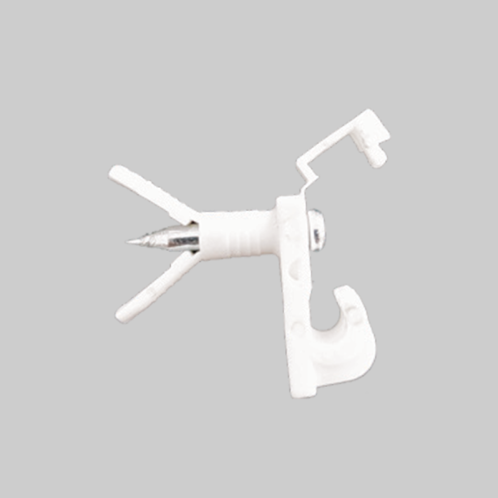 Contractor Solutions CS-BWCP-WHT White Back Wall Clip with Anchoring Pin for Wire Shelving