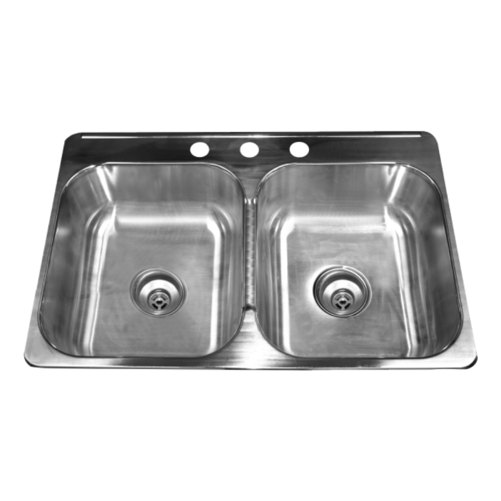 Contractor Solutions VDKS3121 31.5" Stainless Steel Double Kitchen Sink