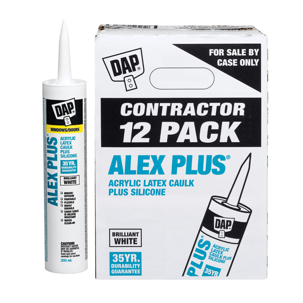 DAP ALEX PLUS Acrylic Latex Caulk with Silicone | 300 mL White