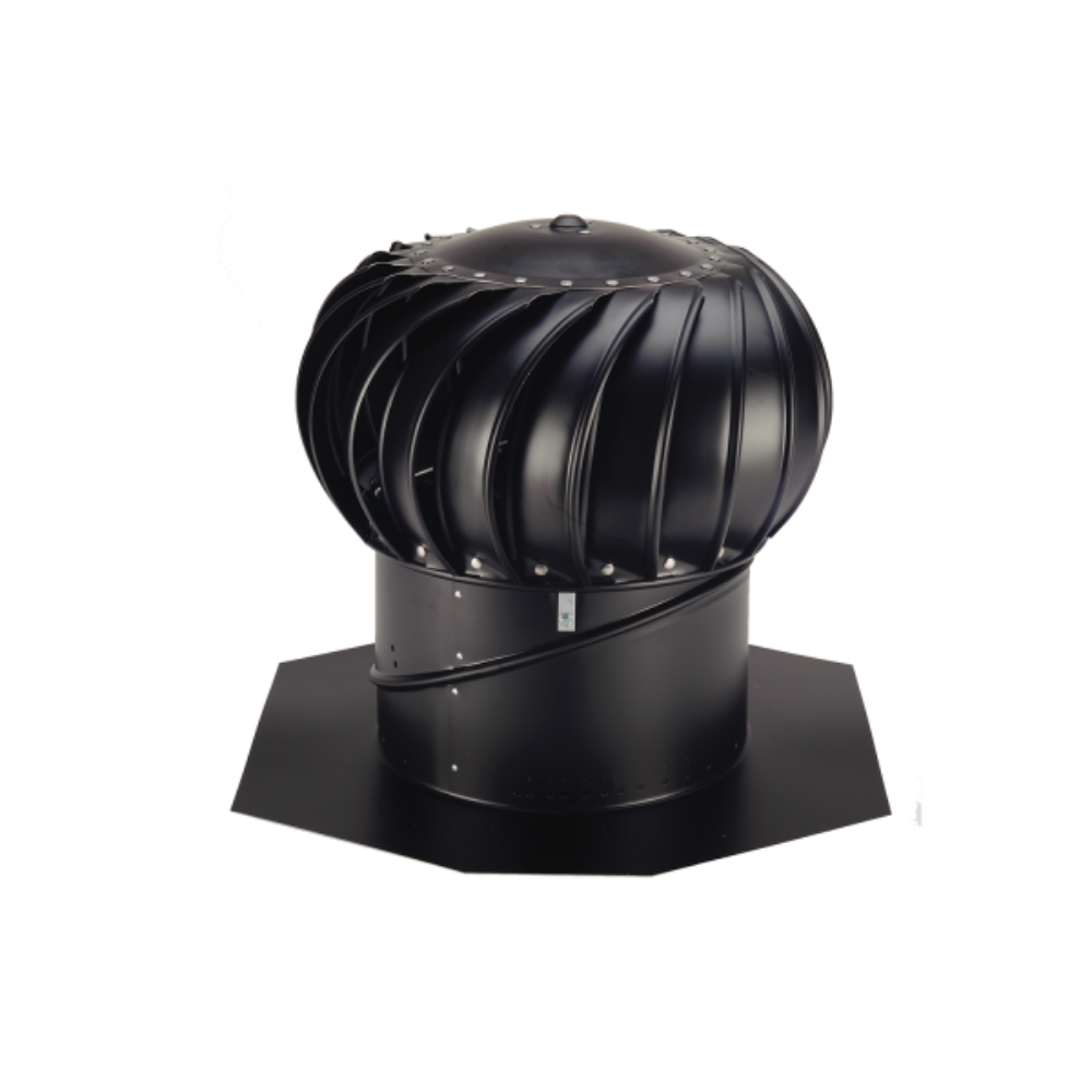 BIB12BLK LOMANCO 12" Black Aluminum Whirlybird Turbine Vent