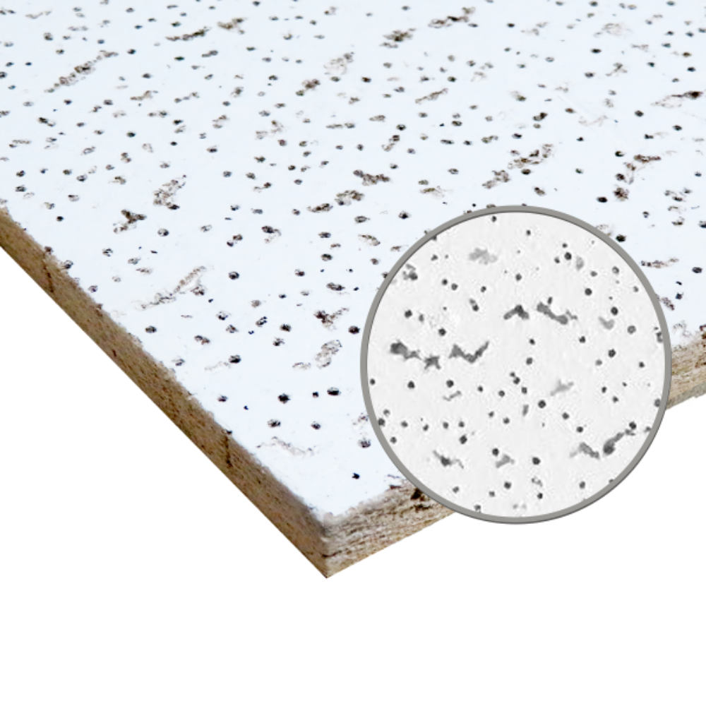 Armstrong ARM915 24" x 48" x 5/8" White Textured Fire Guard Ceiling Panel | Square Edge