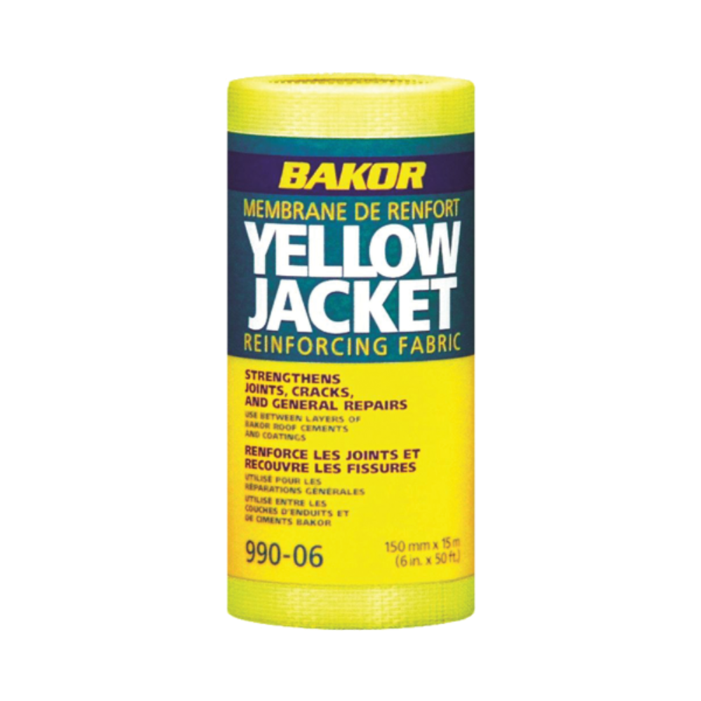 990-06 BAKOR 6" x 50 Ft. Yellow Jacket Fiberglass Repair Fabric