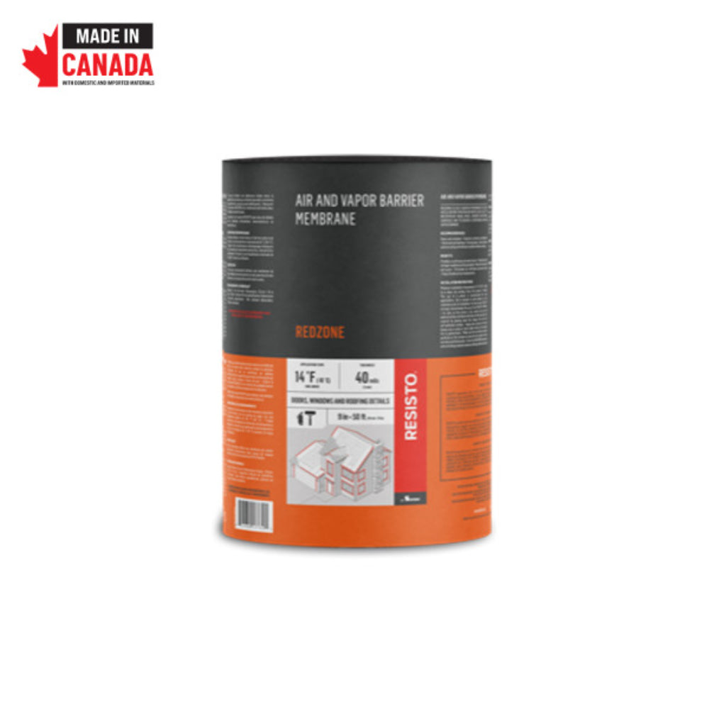 17732 RESISTO 9" x 50 Ft. Redzone 40 Mil Air & Vapor Barrier Membrane