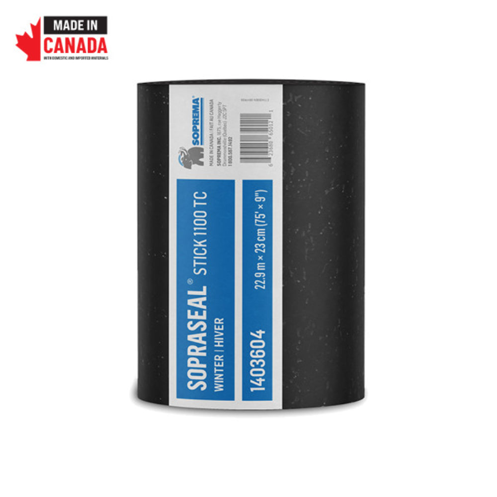 1403604 SOPREMA 9" x 75 Ft. Sopraseal Stick 1100 TC Air & Vapor Barrier Membrane