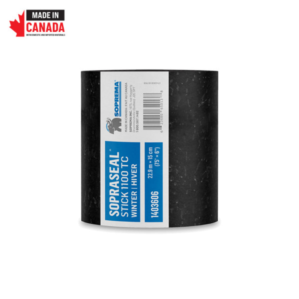 1403606 SOPREMA 6" x 75 Ft. Sopraseal Stick 1100 TC Air & Vapor Barrier Membrane