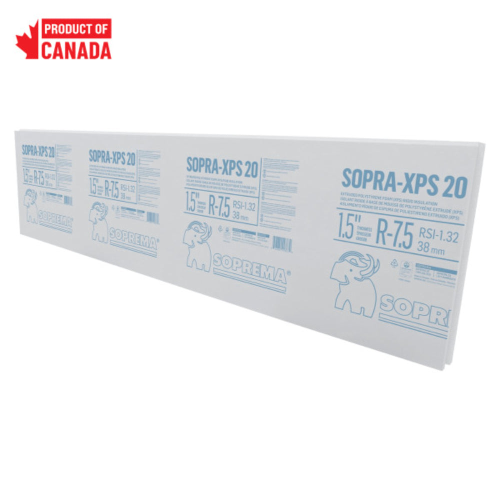 SOPREMA SOPRA-XPS 30 XPS Insulation Board | 1.5" x 2' x 8' | Shiplap