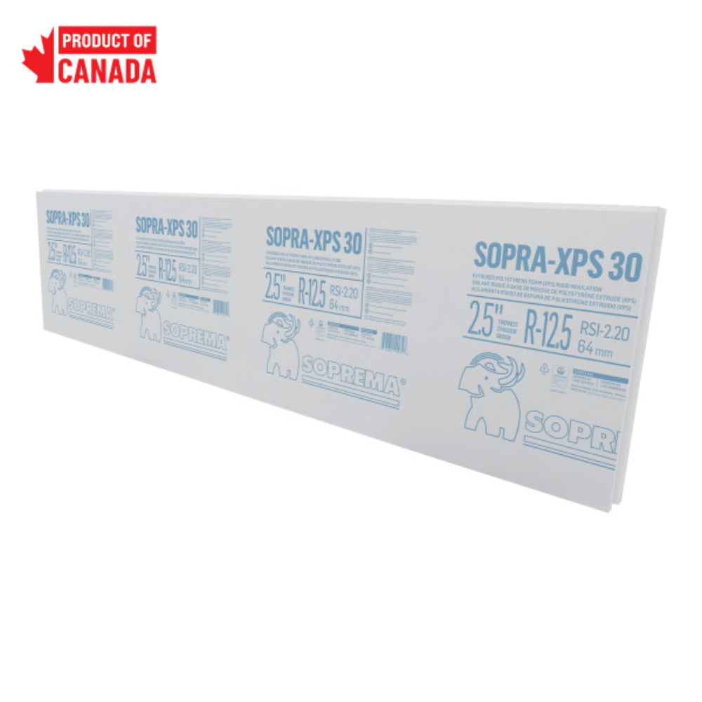 SOPREMA SOPRA-XPS 30 XPS Insulation Board | 2.5" x 2' x 8' | Shiplap