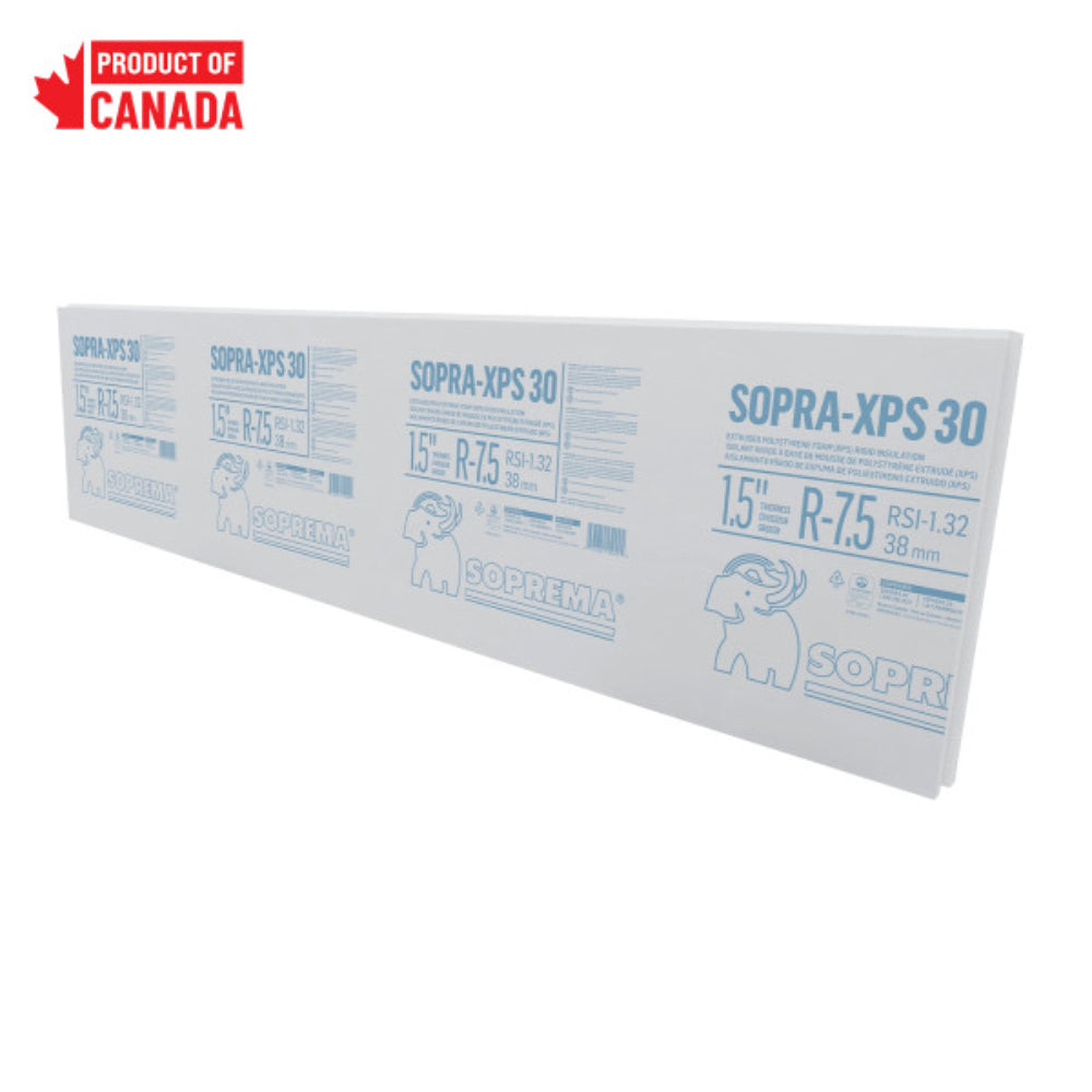 SOPREMA SOPRA-XPS 30 XPS Insulation Board | 1.5" x 2' x 8' | Shiplap