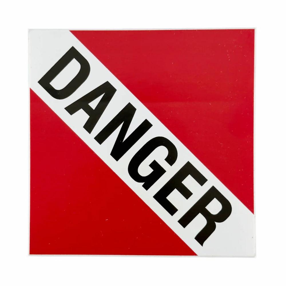 Danger Placard Label | Hazard Warning Sign | 4" × 4"