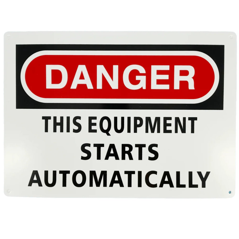 Danger This Equipment Starts Automatically Safety Sign – Warning Sign