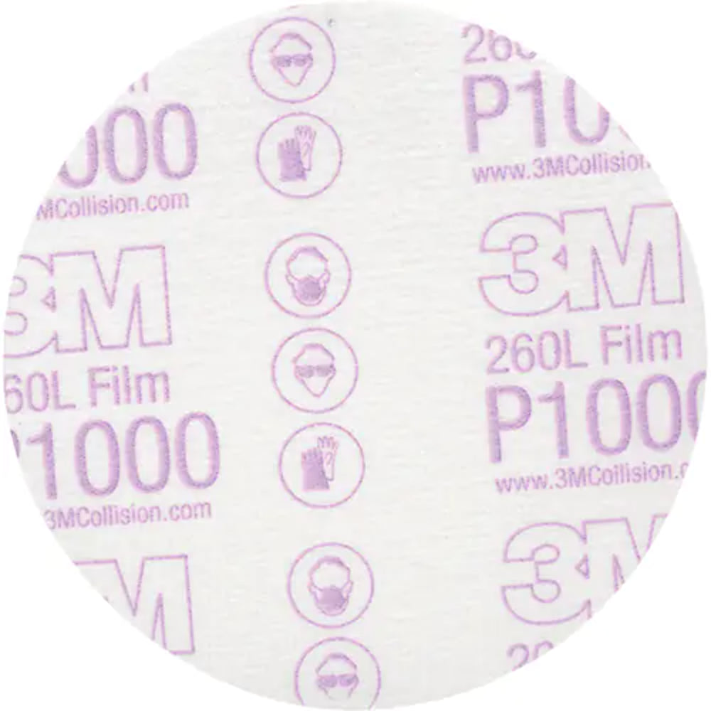 3M Hookit Finishing Film Sanding Disc, 5-Inch, P1000 Grit, Aluminum Oxide