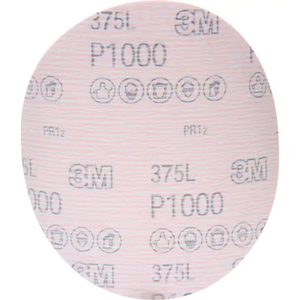 3M Hookit™ 375L Film Sanding Disc, 6-Inch, P1000 Grit, Aluminum Oxide
