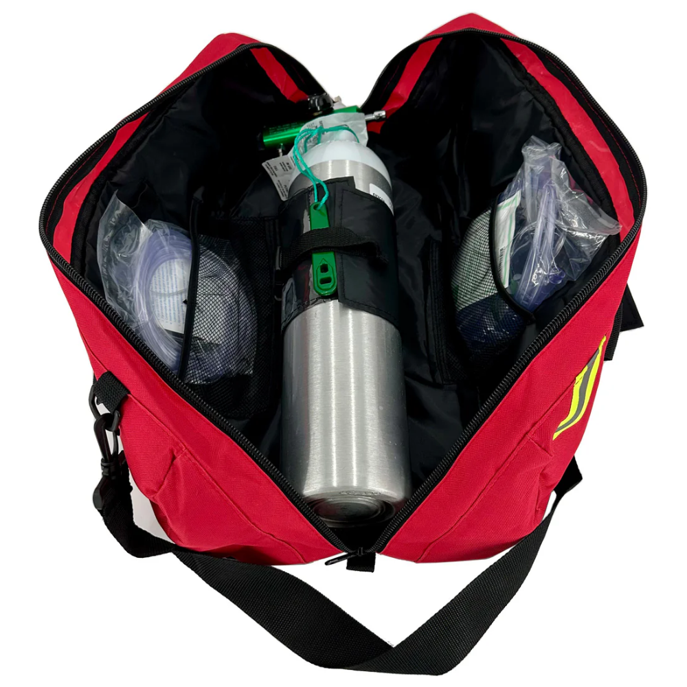 LEO N-12461 Oxygen Therapy Unit open kit with D-cylinder mask and accessories