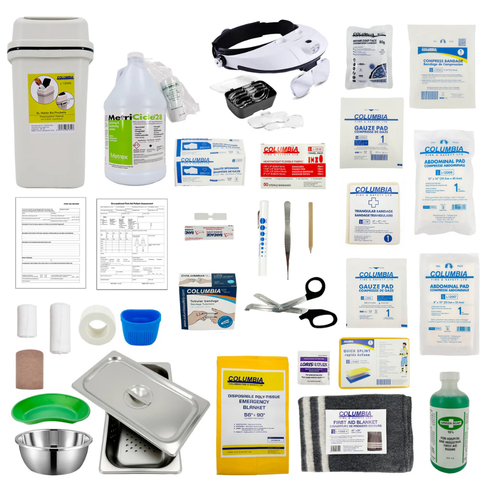 A professional LEO N-WSBC05 medical dressing station featuring a five-drawer mobile steel cart with high-quality locking swivel casters.