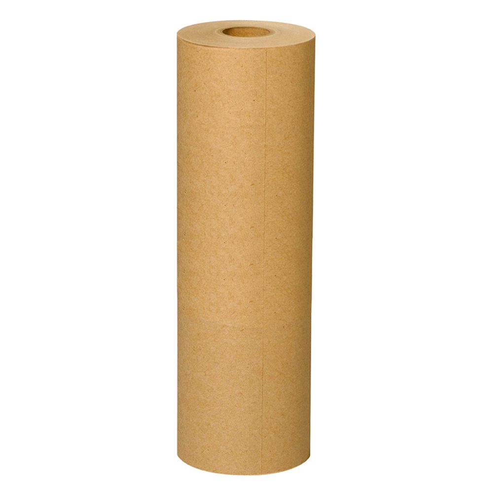 Roll of brown Kraft masking paper for painting and surface protection.