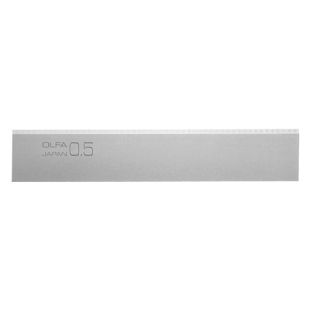 OLFA BS-10B 100mm dual-edge heavy duty scraper replacement blade with 0.5mm thickness mark