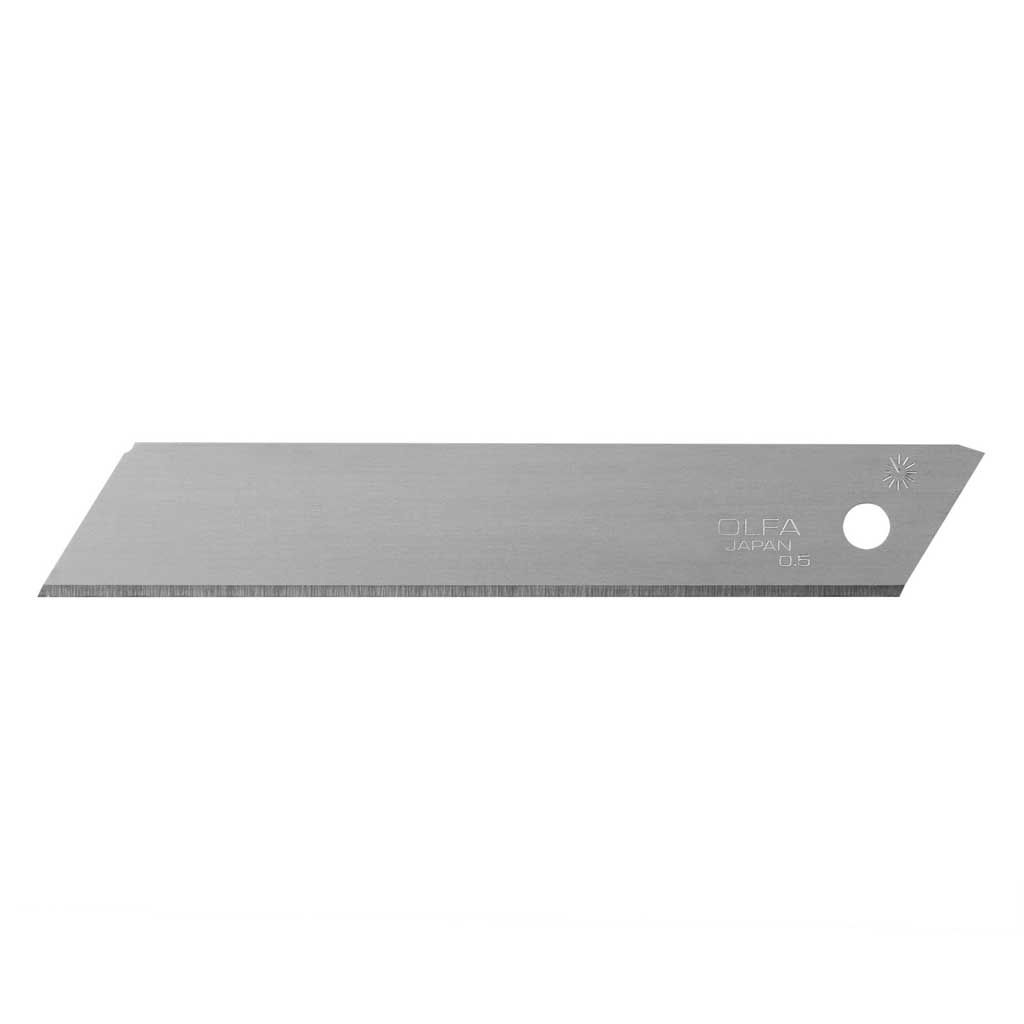 Olfa LSOL-10B 18mm silver heavy duty solid non-snap replacement blades 10 pack