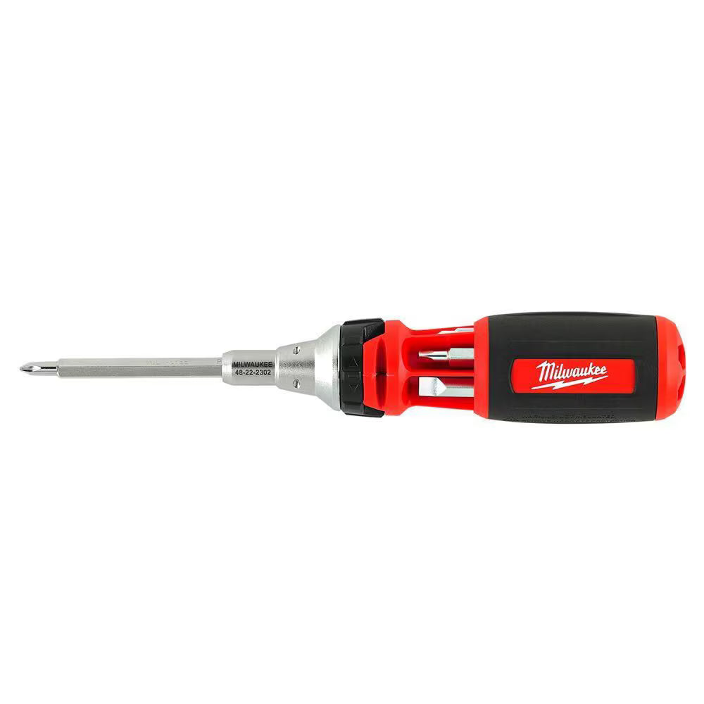 Milwaukee 48-22-2322 Tool 9-in-1 Square Drive Ratcheting Multi-Bit Screwdriver