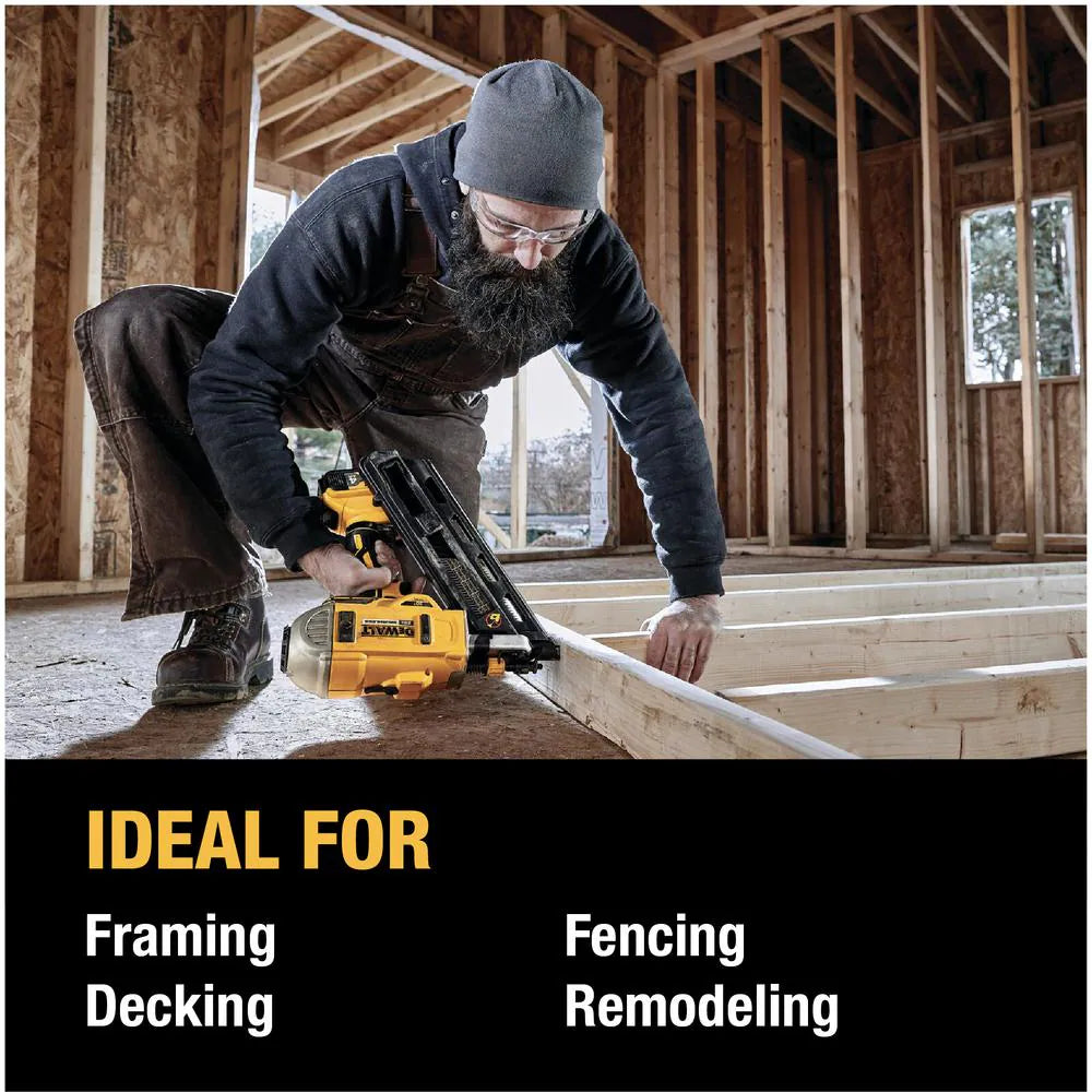 DEWALT DCN692M1 20V MAX XR Cordless 30° Paper Collated Framing Nailer, 2 Speed, Kit with 4.0Ah Battery & Charger