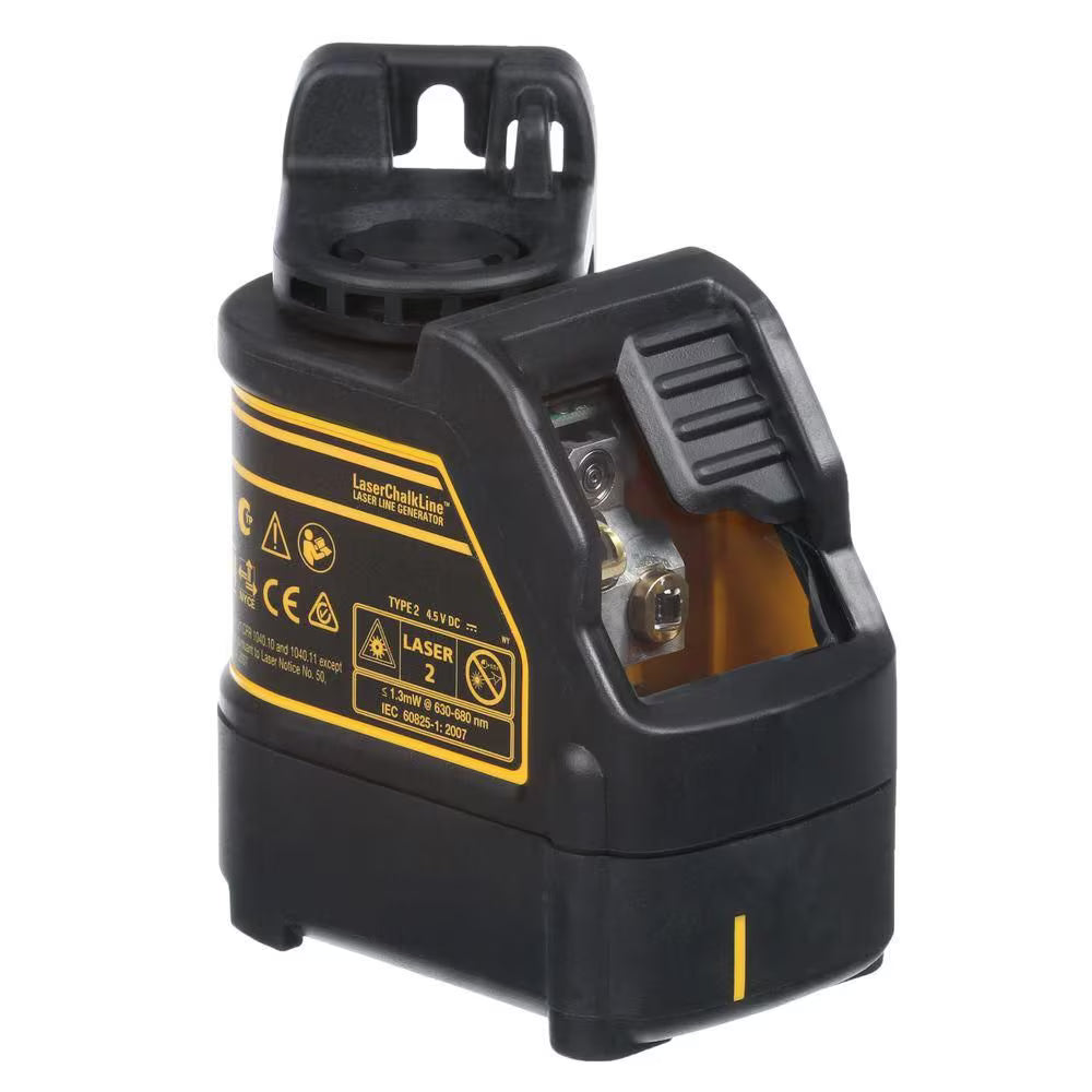 DEWALT DW088K 50/165 ft. Red Self-Leveling Cross Line Laser Level with (3) AA Batteries & Case