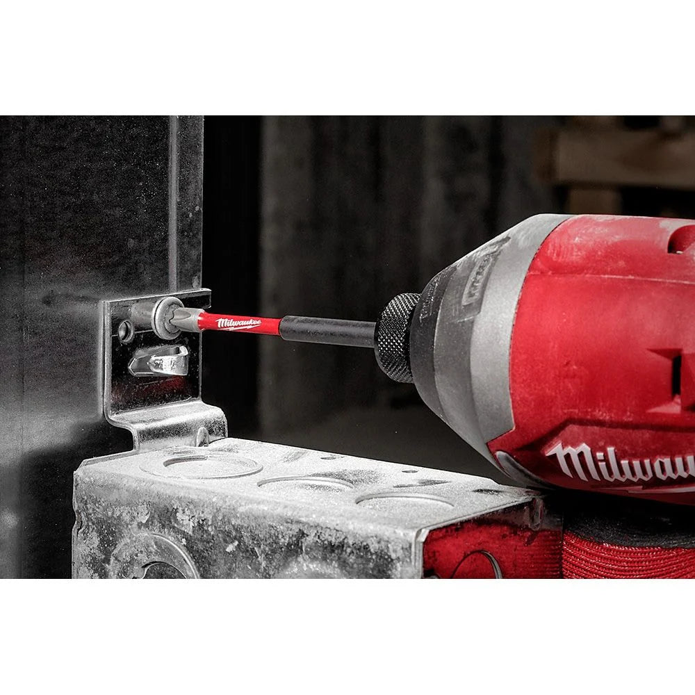 Milwaukee 48-32-4574 Tool SHOCKWAVE Impact Duty 3-1/2 inch Square #2 Alloy Steel Screw Driver Bit (5-Pack)