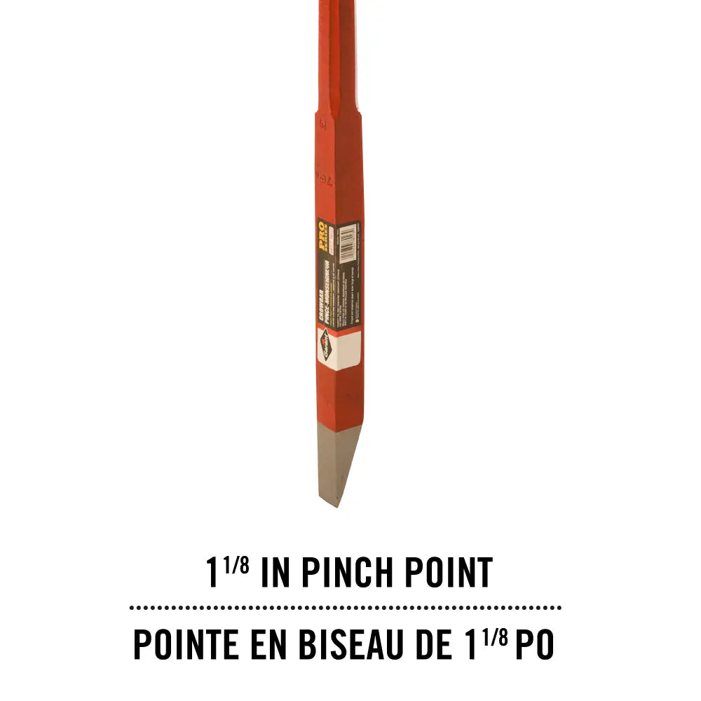Garant PRO 60-Inch Pinch Point Crowbar – Heavy-Duty Forged Steel Pry Bar