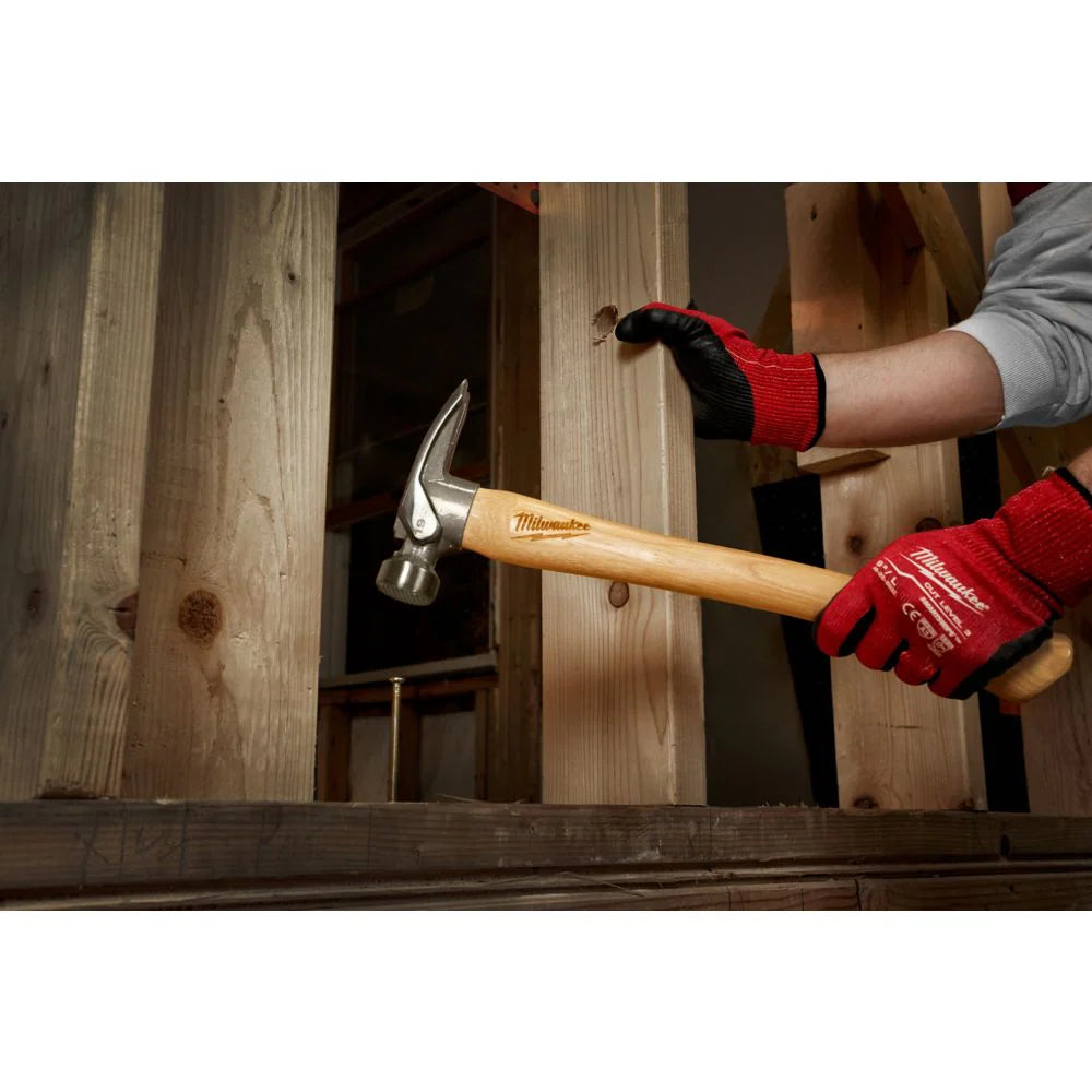 Milwaukee 48-22-9519 Tool 19oz Smooth Face Hickory Wood Framing Hammer