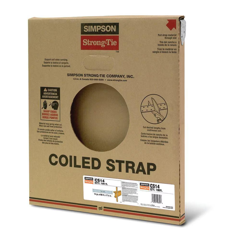 CS Coiled Strap 1-1/4" Wide | Galvanized Continuous Utility Strap