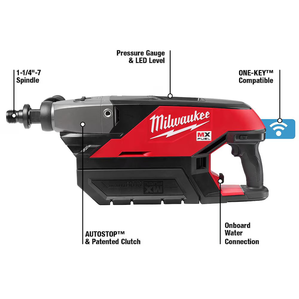 Milwaukee MXF301-2CXS Tool MX FUEL Lithium-Ion Cordless Handheld Core Drill Kit with Stand, (2) Batteries and Charger
