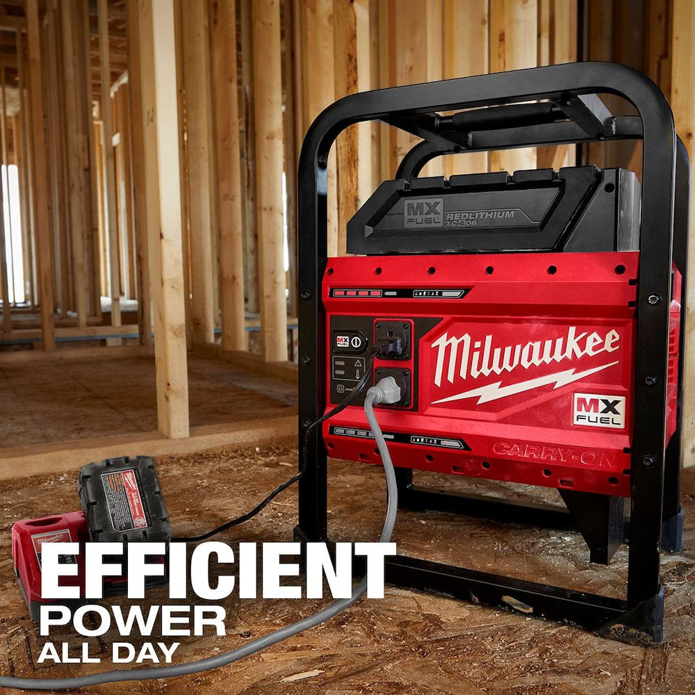 Milwaukee MXF002-2XC Tool MX FUEL CARRY-ON 3600W/1800W Li-Ion Battery Powered Portable Power Station Generator With 2 Batteries