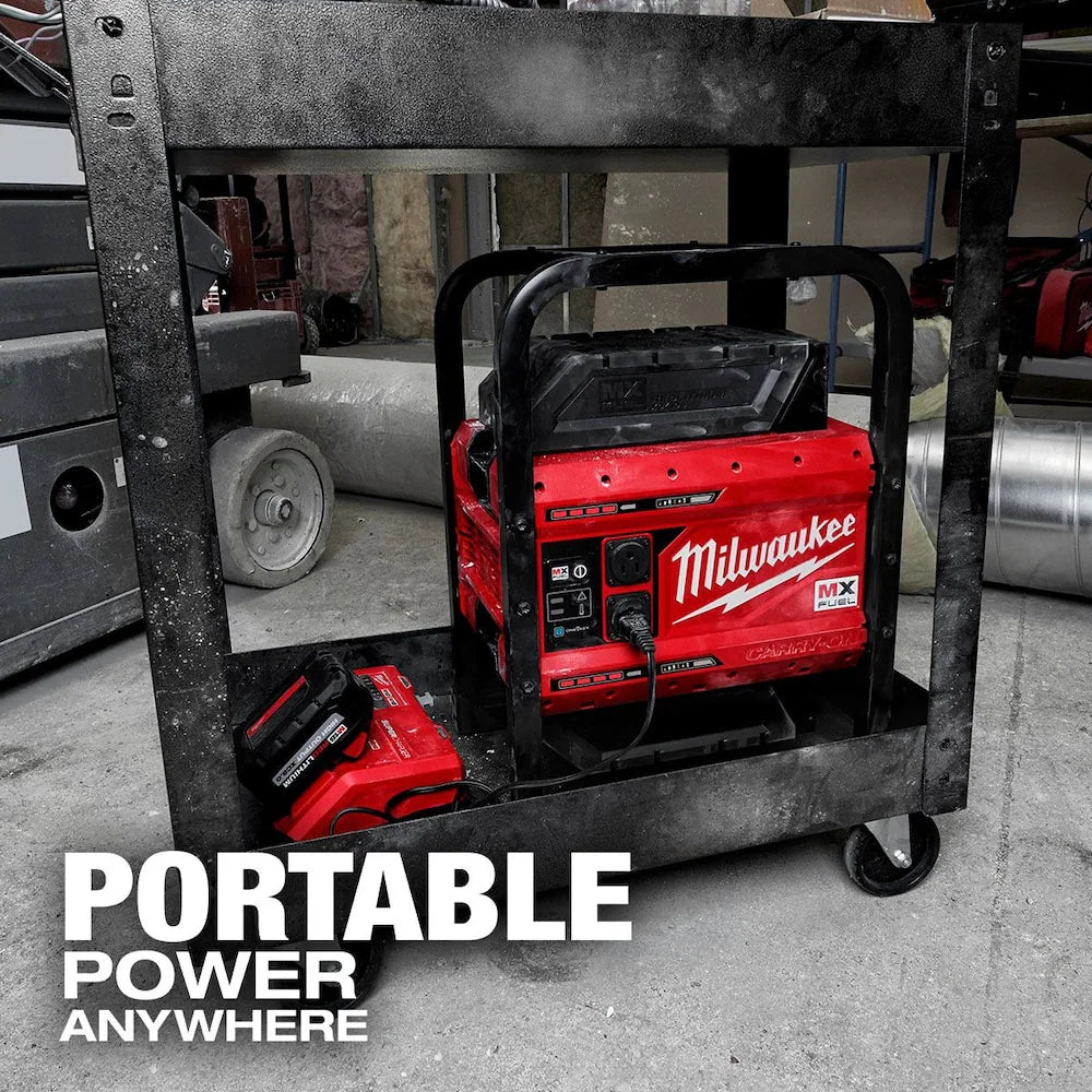 Milwaukee MXF002-2XC Tool MX FUEL CARRY-ON 3600W/1800W Li-Ion Battery Powered Portable Power Station Generator With 2 Batteries