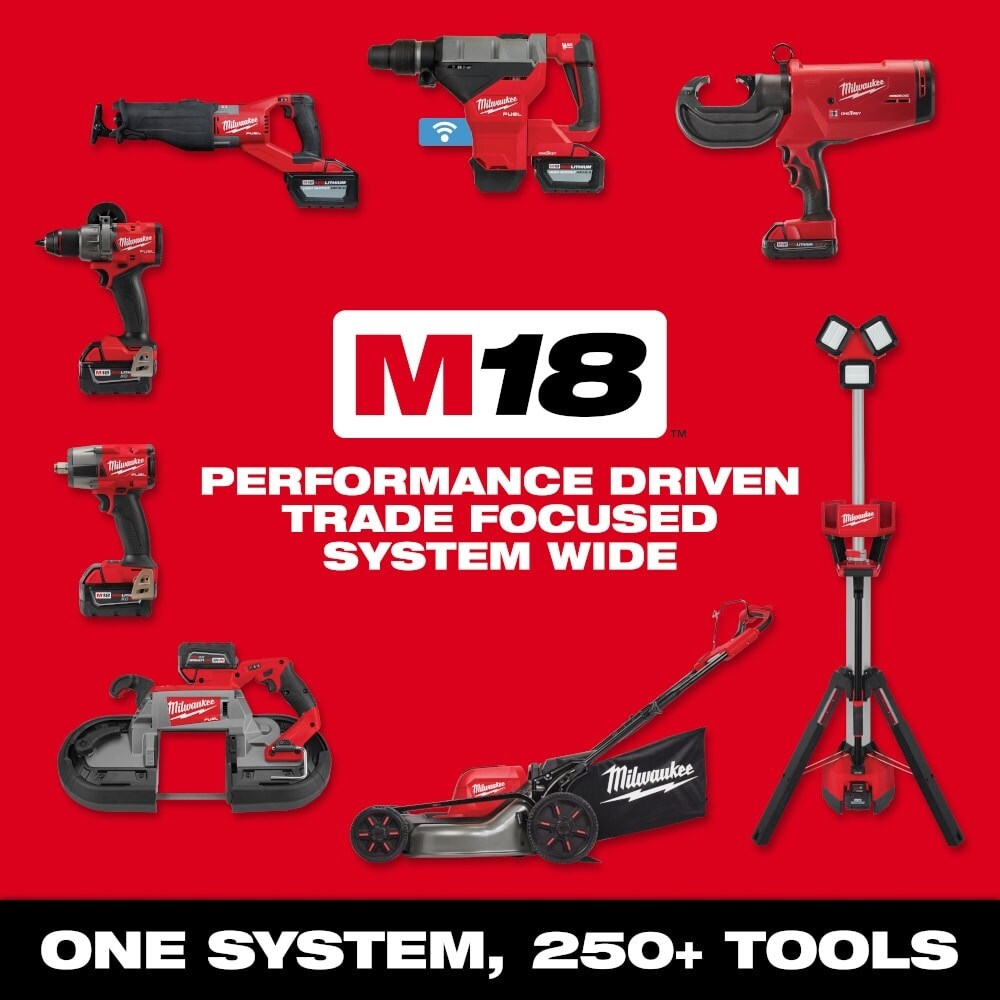Milwaukee 2868-22HD Tool M18 FUEL 18V Li-Ion Brushless Cordless 1 -inch Impact Wrench D-Handle Kit w/ (2) 12.0 Ah Batteries