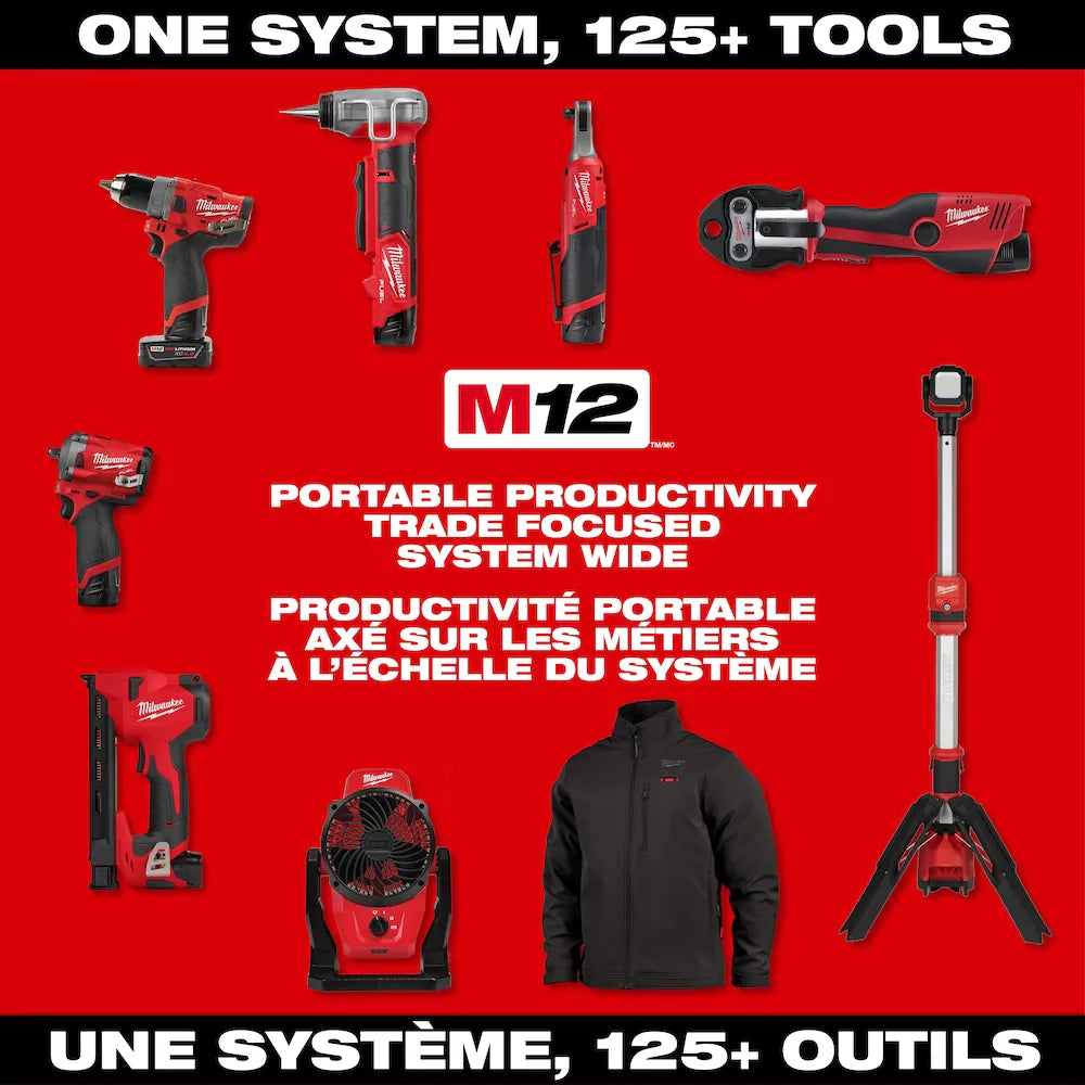 Milwaukee 3622-20 Tool M12 12-Volt Lithium-Ion Cordless Green 125 ft. Cross Line and Plumb Points Laser Level (Tool-Only)