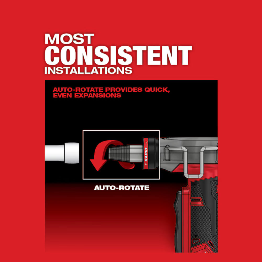 Milwaukee 2532-22 Tool M12 Fuel Cordless 3/8 -inch - 1 -inch PEX Expansion Tool Kit with (2) Batteries, (3) Expansion Heads