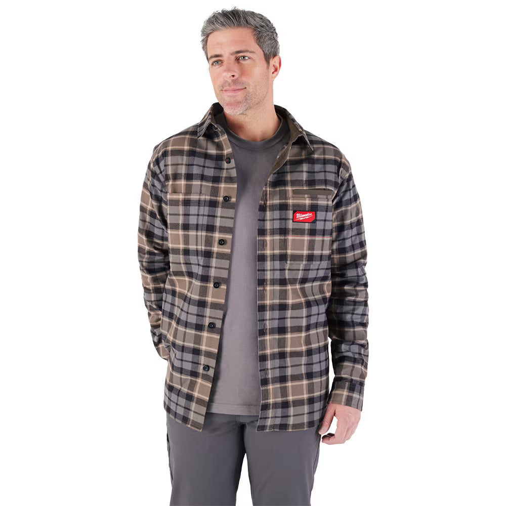 Milwaukee Tool Men's Gray GRIDIRON Flannel Shirt