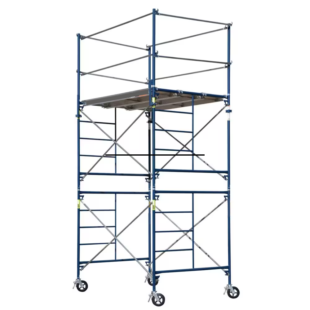 2-Story Rolling Scaffold Tower, Size 10 ft. x 5 ft. x 7 ft.