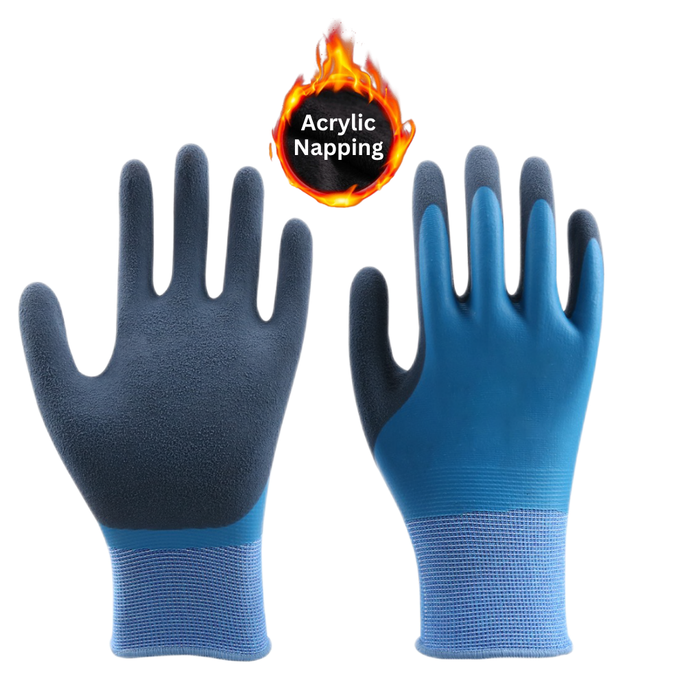 Balanced Waterproof-Winter Sandy Latex Coated Gloves 15 Gauge