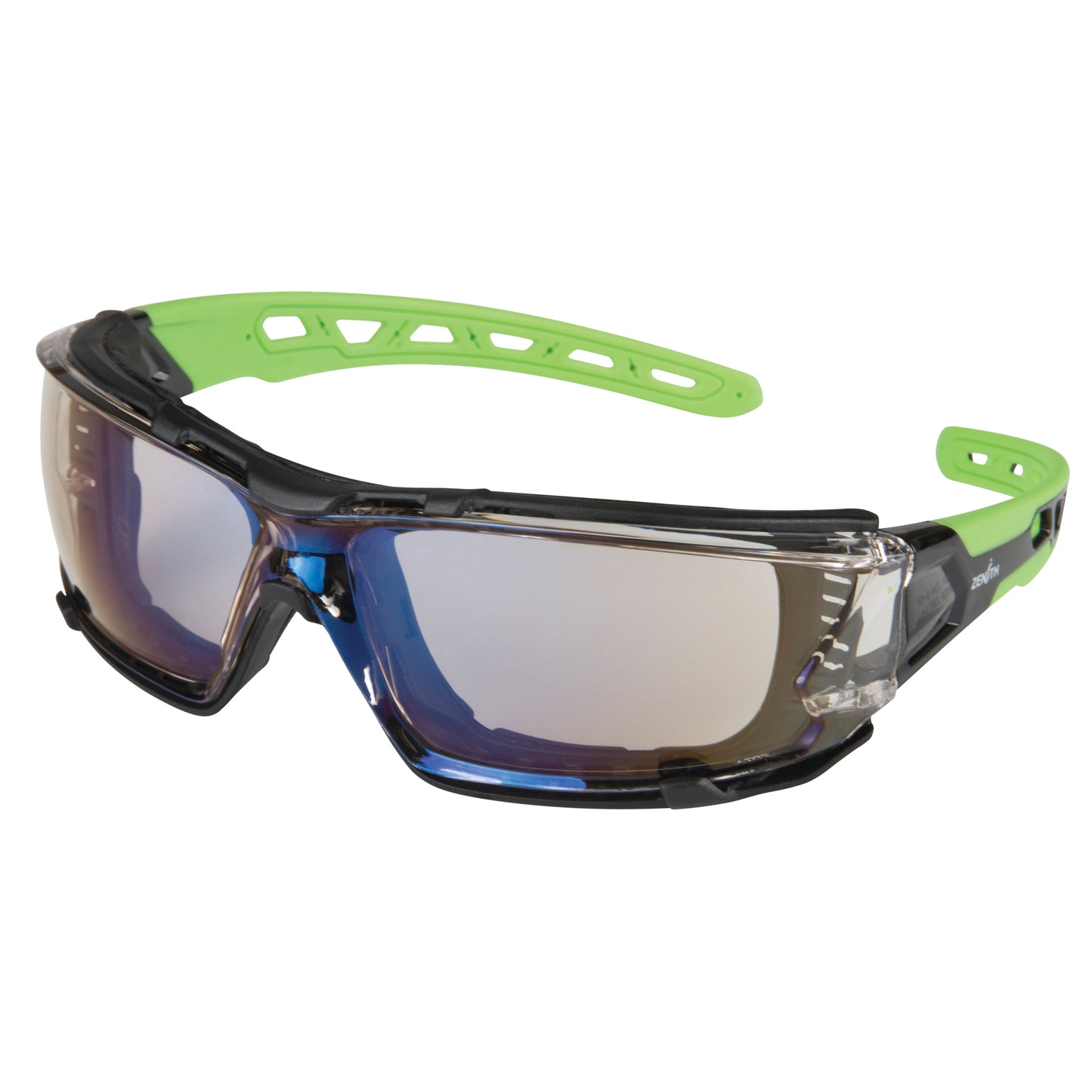 Safety Glasses with Foam Gasket, Indoor/Outdoor Mirror Lens, Anti-Scratch, ANSI Z87+/Meets/Exceeds