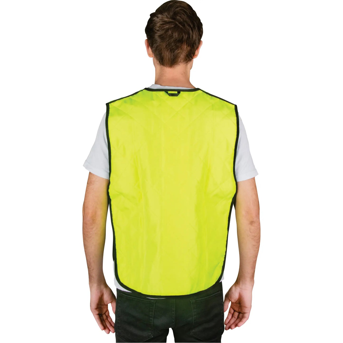 Evaporative Cooling Vest – Medium, High Visibility Lime-Yellow, Acrylic Polymer Crystal Technology